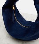 Замшевая сумка через плечо Olivia Medium Khaite, Midnight Navy - фото 6