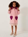 Детское пальто с меховым сердцем Monsoon, Pink - фото