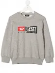 Толстовка с логотипом Diesel Kids, серый - фото