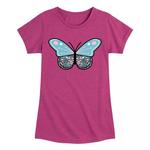 Футболка с рисунком «Цветок и бабочка» для девочек 7–16 лет Licensed Character - фото