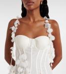 Платье миди из льна и шелка Dawning Zimmermann, Ivory - фото 4