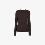 Футболка Essential из эластичной ткани в рубчик Whistles, коричневый - фото