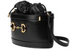 Сумка horsebit 1955 drawstring bucket bag 'black' Gucci, черный - фото 2