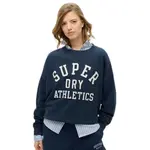 Толстовка Superdry Ath Ess Relaxed Applique, синий - фото