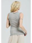 Seamless Basic Топ с оборками, серый меланж - фото 3
