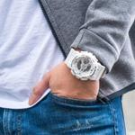 Унисекс белые часы GA110MW7ADR CASIO 55 мм - фото 4