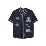 Футболка с нашивкой Universe Logo Aape, синий - фото