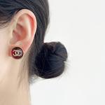 Металлические серьги-гвоздики Women's CHANEL, красный - фото 6