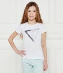 Футболка детская Guess с вышитым логотипом, белый - фото