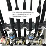 Катушка Rush Creek Salty Saltwater, 16 удилищ, передвижная напольная стойка - фото 7