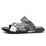 NMR Пляжные сандалии мужские серо-черные - фото