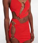 Мини-юбка с вырезом Louisa Ballou, Cherry Red - фото 4