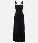 Платье миди со складками Christopher Kane, черный - фото