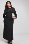 Кружевное макси платье Simply Be, черный - фото