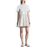 Хлопковое мини-платье Moncler, белый - фото 5