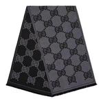 GUCCI GG шарф из жаккарда, Black/Gray - фото 8