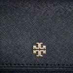 TORY BURCH Кожаный бумажник Эмерсон, Black - фото 4