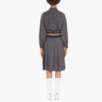 Укороченное пальто женское серое Miu Miu - фото 2