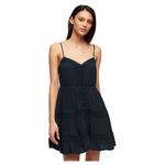 Платье Superdry Alana Lace Trim Short, черный - фото