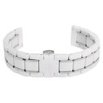 Ремешок Huawei совместимый керамический 41 мм CHENSONG, пятизвенный керамический бело-серебристый - фото 3