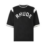 Футболка Rhude Lightning Ringer Tee 'Black/White' - фото