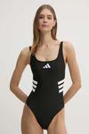 Купальник слитный Adidas 3-Stripes U-back, черный - фото 2