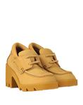 Туфли на шнуровке Burberry, горчичный - фото 2