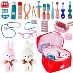 Деревянный набор маленького стоматолога в чемодане MalPlay - фото