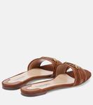 Кожаные тапочки Whitney Stadium T Tom Ford, Dark Whisky - фото 2