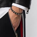 Плетеный браслет Skull Alexander McQueen - фото 3