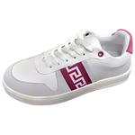 VERSACE Женские кроссовки La Greca «Бело-розовые» - фото