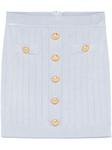 Balmain юбка мини с пуговицами Coin, синий - фото