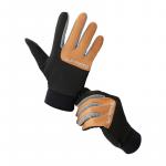 Велосипедная перчатка LiNing Unisex из полиэстера, эластана и ПУ черно-коричневого цвета - фото