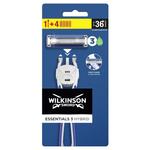 Wilkinson, Essentials 3 Hybrid, мужская бритва и 4 картриджа - фото