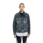 Джинсовая куртка мужская черный Palm Angels - фото 5