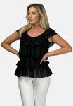 Блуза REGINA FASHION RUFFLE FLOWY, Black - фото 4