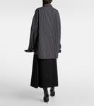 Полосатая хлопковая рубашка Flatground Balenciaga, Black / White - фото 3