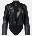 Боди-рубашка Norma Kamali, Black - фото