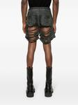Джинсовые шорты с эффектом потертости Rick Owens DRKSHDW, серый - фото 4