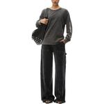 Хлопковая футболка Alexander Wang, серый - фото 5