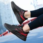 Низкие кроссовки для бега мужские черно-красные Binary - фото 6