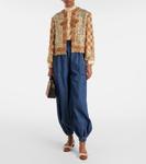 Зауженные брюки из шамбре Valentino, Medium Blue Denim - фото 2