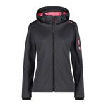 Женская куртка CMP Softshell с капюшоном и застежкой-молнией 39A5006M - фото