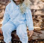 Толстовка с капюшоном Tie Dye для девочек в цвете Cirrus Blue TINY WHALES - фото 2