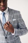 Пиджак приталенного кроя с клетчатым узором Next, серый - фото 3