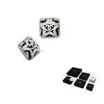 CHANEL Металлические серьги-гвоздики Women's Black - фото