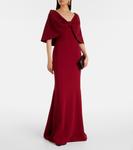 Платье кади с накидкой Elie Saab, Luscious Red - фото 2