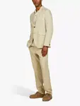 Блейзер SISLEY Relaxed Fit Linen, бежевый - фото 4