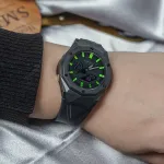 Часы Casio G-Shock Analog-Digital 2100 Series, арт. GA-2100-1A1, 48.5 мм, черный/черно-зеленый - фото 3