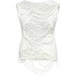 Потрепанный топ MM6 Maison Margiela, белый - фото